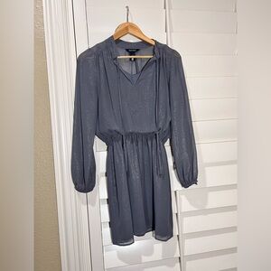 White House Black Market Shimmering Dark Gray Dress